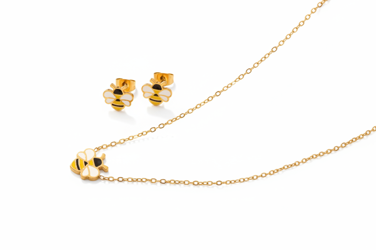 Little Bee Set (Earrings and Necklace)