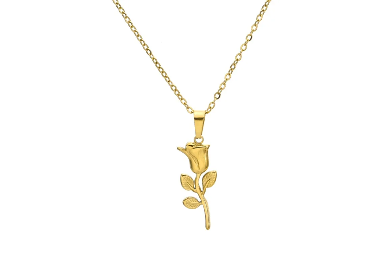 Golden Rose Necklace