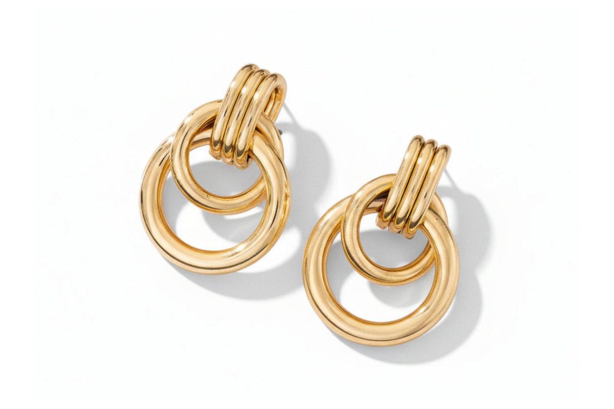 Twist Circle Stud Earrings