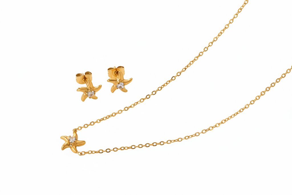 Starfish Accent Set (Earrings and Necklace)